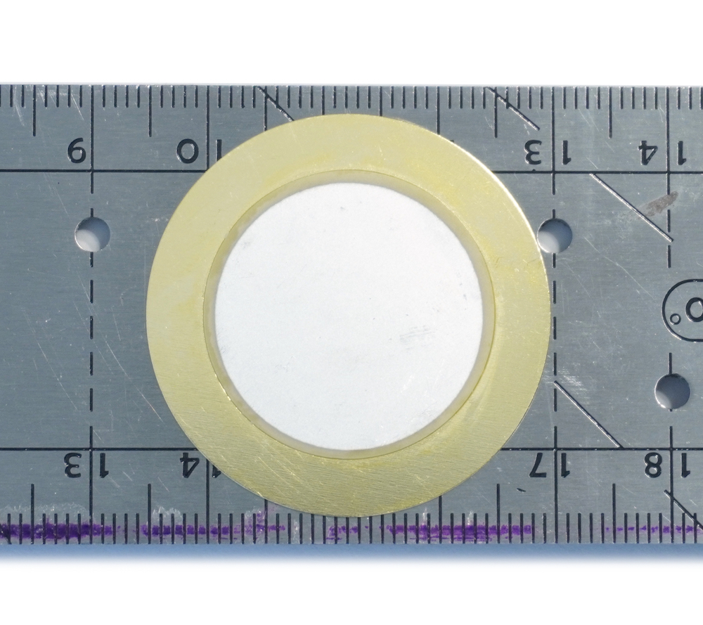 Main Product Image of Piezo Disc (35mm), 35 mm piezo disc without lead wires