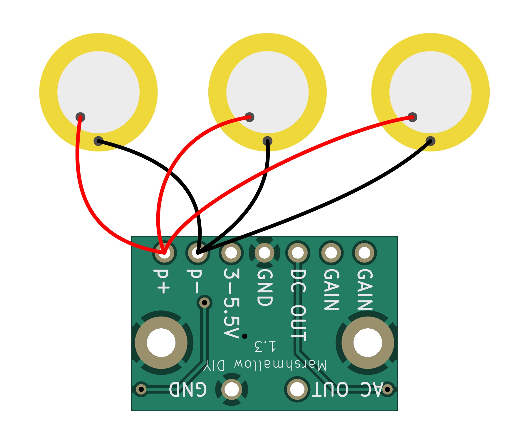 Image of Can you attach multiple piezo discs to a single contact mic preamplifier?