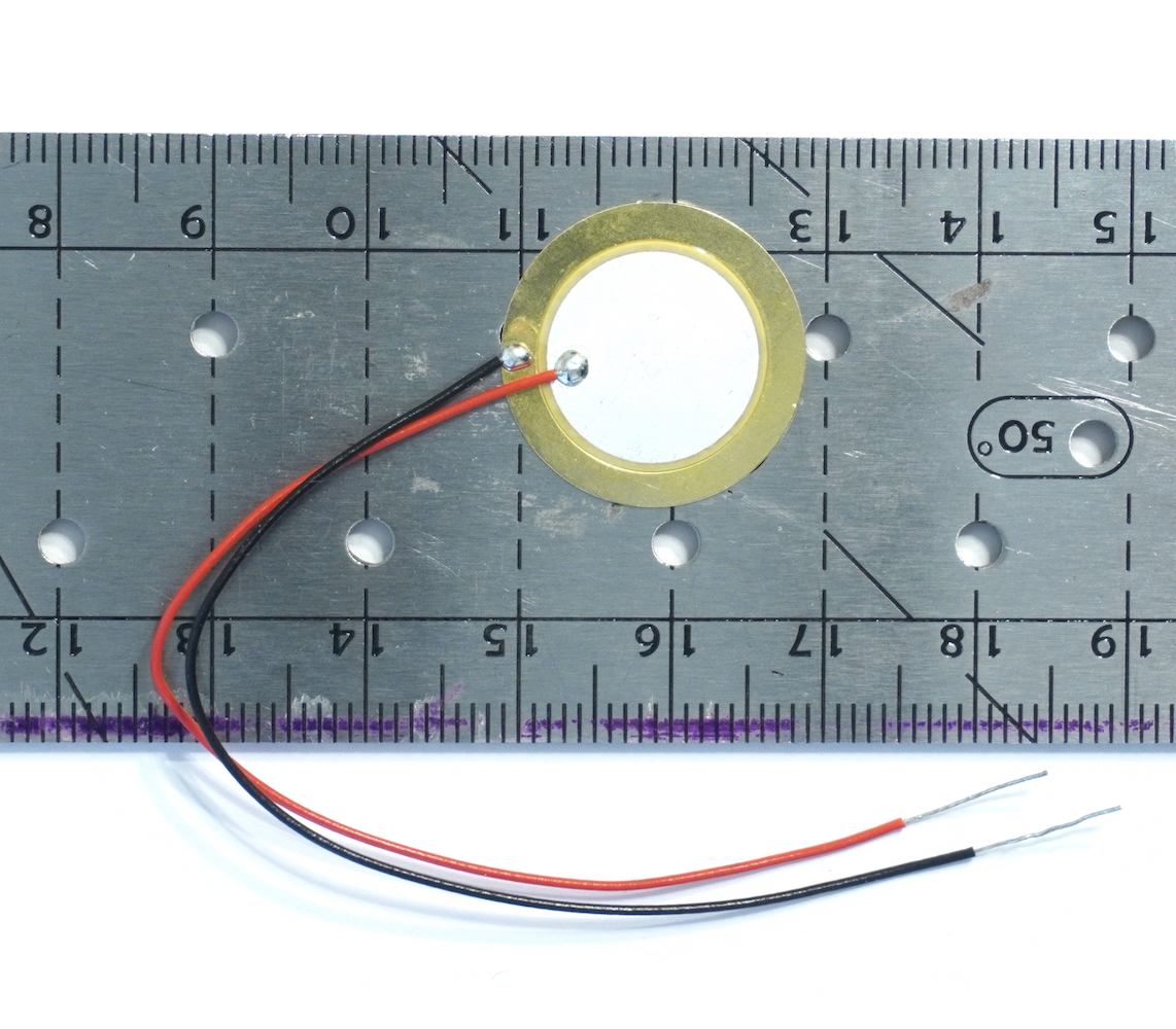 Main Product Image of Piezo Disc (20mm), 20mm Piezo Disc with lead wires